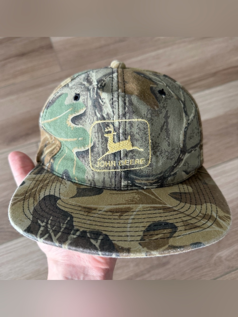 Vintage Camouflage John Deere Trucker Hat
